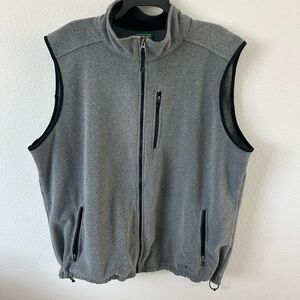 LLBeen Men’s Gray Fleece Vest Size 2XL Tall